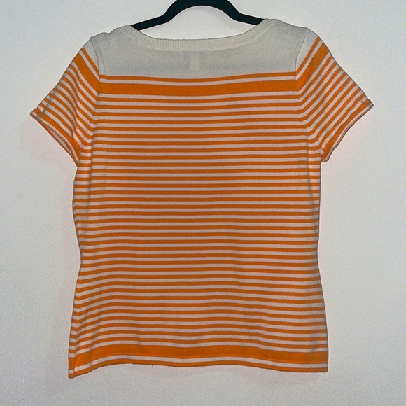 Talbots Striped Short Sleeve Sweater - Picture 2 of 7